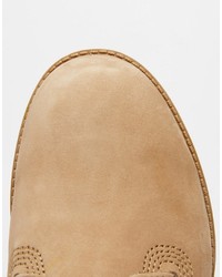 beige Lederstiefel von Timberland