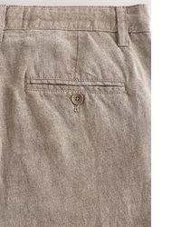 beige Leinen Anzughose von next