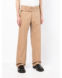 beige Leinen Chinohose von Bianca Saunders