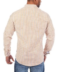 beige Leinen Langarmhemd von Carisma