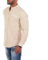 beige Leinen Langarmhemd von Carisma