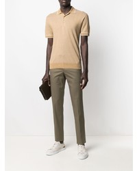 beige Leinen Polohemd von Corneliani