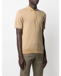 beige Leinen Polohemd von Corneliani