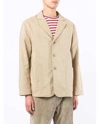 beige Leinen Sakko von YMC