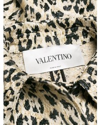 beige Mantel mit Leopardenmuster von Valentino