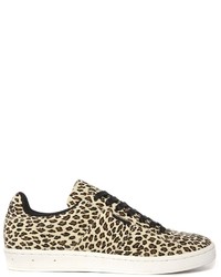 beige niedrige Sneakers mit Leopardenmuster von Gourmet