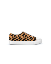 beige niedrige Sneakers mit Leopardenmuster von Swear