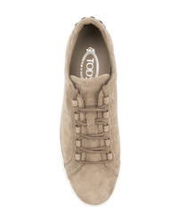 beige niedrige Sneakers von Tod's