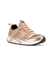 beige niedrige Sneakers von Ea7 Emporio Armani