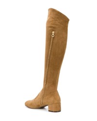 beige Overknee Stiefel aus Wildleder von L'Autre Chose