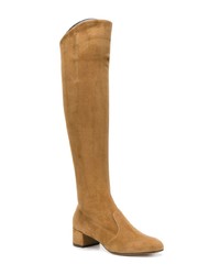 beige Overknee Stiefel aus Wildleder von L'Autre Chose