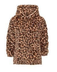 beige Oversize Pullover mit Leopardenmuster von SASSYCLASSY
