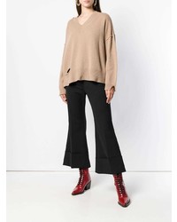 beige Oversize Pullover von Federica Tosi