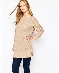 beige Oversize Pullover