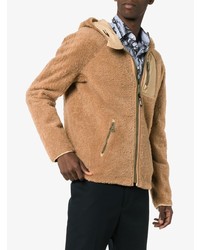 beige Pelz Bomberjacke von Yves Salomon