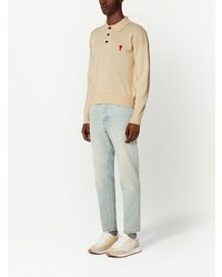 beige Polo Pullover von Ami Paris