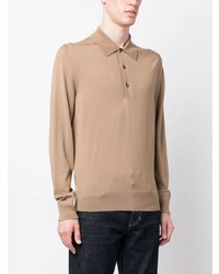 beige Polo Pullover von Tom Ford