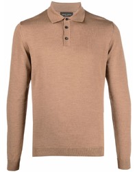 beige Polo Pullover von Roberto Collina