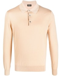 beige Polo Pullover von Zegna