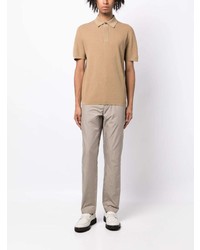 beige Polohemd aus Netzstoff von Dunhill