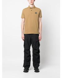 beige Polohemd von Stone Island