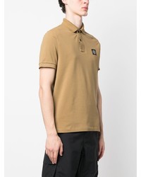 beige Polohemd von Stone Island