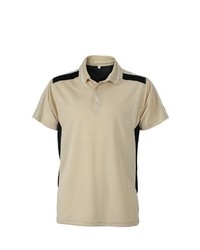 beige Polohemd von James & Nicholson