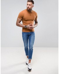 beige Polohemd von Asos