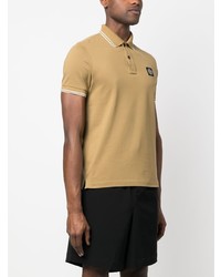 beige Polohemd von Stone Island