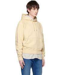 beige Pullover mit einem Kapuze von AMI Alexandre Mattiussi