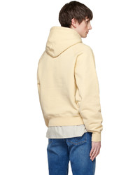 beige Pullover mit einem Kapuze von AMI Alexandre Mattiussi