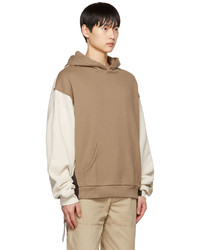 beige Pullover mit einem Kapuze von Axel Arigato