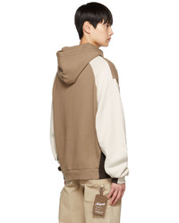 beige Pullover mit einem Kapuze von Axel Arigato