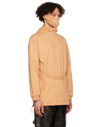 beige Pullover mit einem Kapuze von Dion Lee