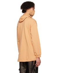 beige Pullover mit einem Kapuze von Dion Lee