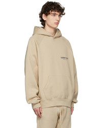 beige Pullover mit einem Kapuze von Essentials