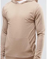 beige Pullover mit einem Kapuze von Asos