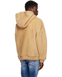 beige Pullover mit einem Kapuze von DSQUARED2