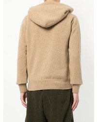 beige Pullover mit einem Kapuze von Kolor