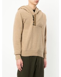 beige Pullover mit einem Kapuze von Kolor