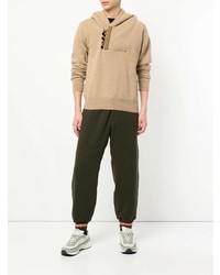 beige Pullover mit einem Kapuze von Kolor