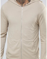 beige Pullover mit einem Kapuze von Asos