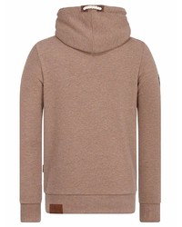 beige Pullover mit einem Kapuze von Naketano