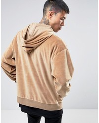 beige Pullover mit einem Kapuze von Asos