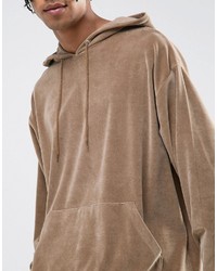 beige Pullover mit einem Kapuze von Asos