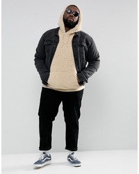 beige Pullover mit einem Kapuze von Asos