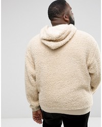 beige Pullover mit einem Kapuze von Asos