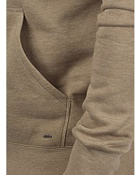 beige Pullover mit einem Kapuze von Solid