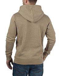 beige Pullover mit einem Kapuze von Solid