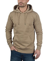 beige Pullover mit einem Kapuze von Solid